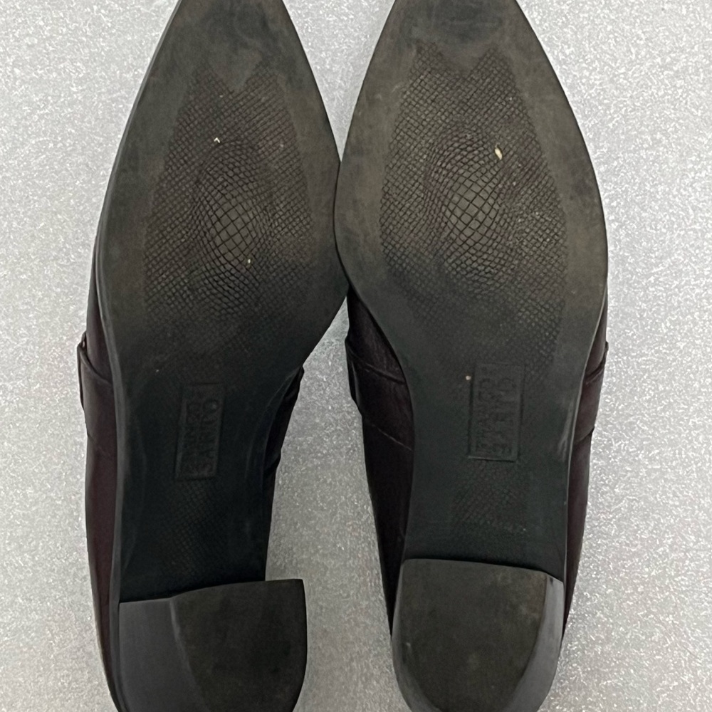 Franco Sarto Vintage 90s eclectic Western brown Leather block heel studded Mules - Picture 4 of 7